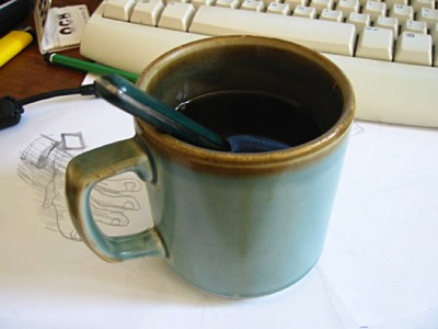 Je bois du café