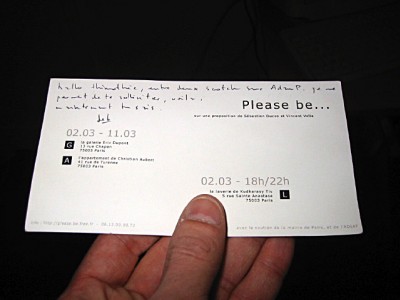 Une invitation de Sébastien