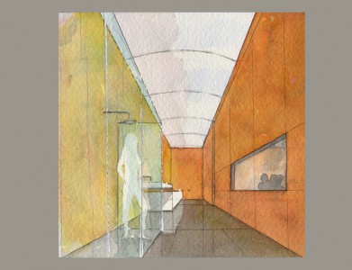 salle de bain, fermée