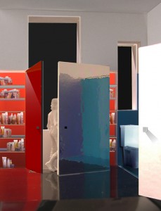 détail de la douche