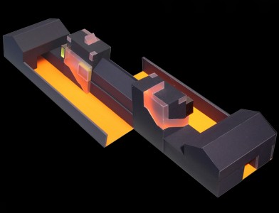 maquette montrant le cheminement intérieur