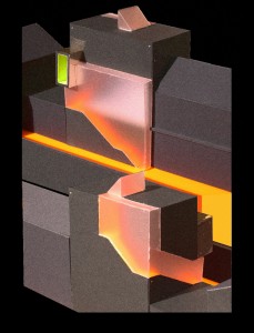 maquette montrant le cheminement intérieur