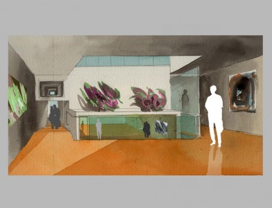 galerie d'exposition, niveau supérieur