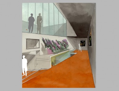 galerie d'exposition, niveau supérieur