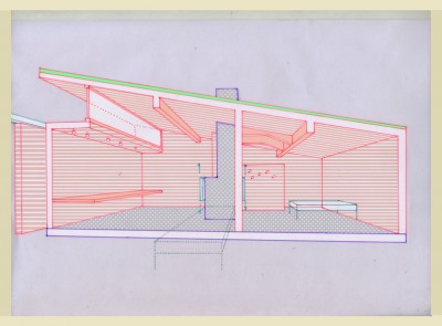 Coupe sur atelier/chambre