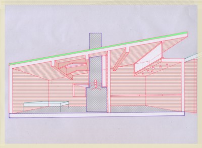 Coupe sur atelier/chambre