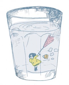 tempête (coup de vent?) dans un verre d'eau adèle
