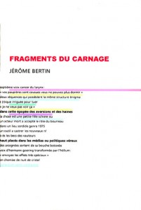 Fragments du carnage couverture