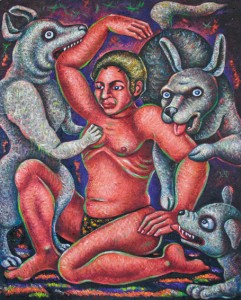 Jeune homme aux chiens  - 2010