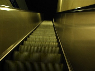 Nous sortons du métro