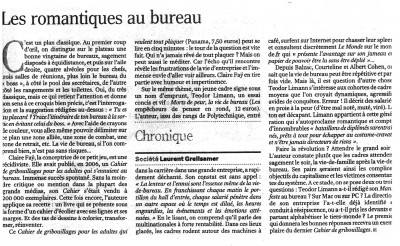 Le Monde_Les romantiques au bureau_octobre 2007