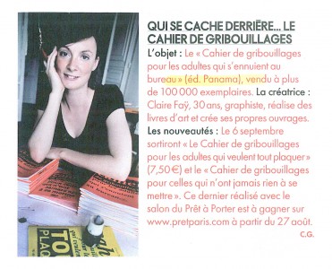 ELLE_Qui se cache derrière... Le Cahier de gribouillages_ juillet 2007