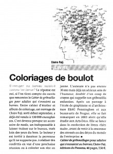 Matin Plus_Coloriages de boulot_février 2007