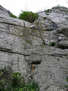 Nous arrivons sur le site d'escalade