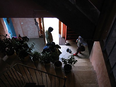 Nous passons à la maison