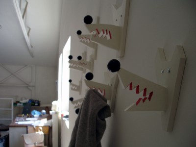 chiens patères vue atelier