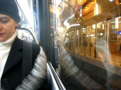 Dans la rame de métro