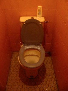 Je vais aux toilettes