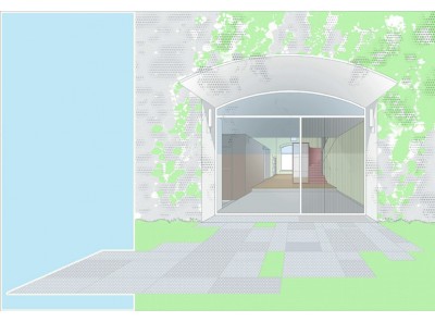 vue du seuil d'entrée