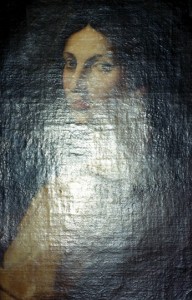 Portrait de famille - Le portrait de la femme du tableau de la bibliothèque