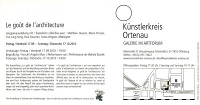Le gout de l'architecte - flyer 2