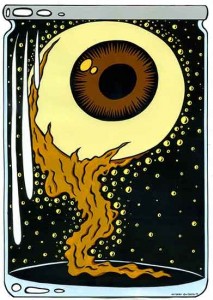 L'Oeil, sérigraphie phosphorescente sur plexiglas  (éd. Pirates, 2016)