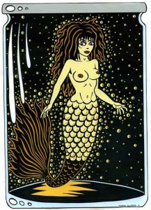La Sirène, sérigraphie phosphorescente sur plexiglas  (éd. Pirates, 2016)