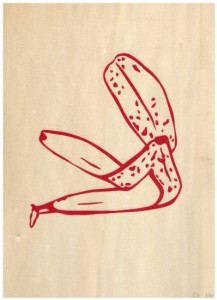 Peau de banane rouge