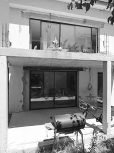 chantier, vue depuis le jardin