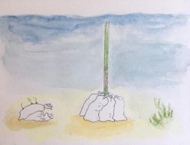 Sand backs under water, 2019