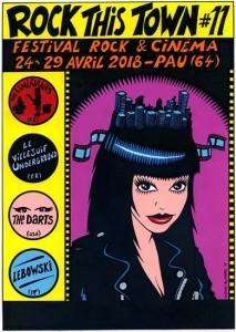 Affiche festival Rock this Town, Pau, 2017.