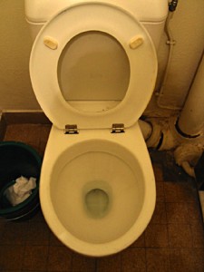 Je vais aux toilettes
