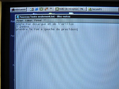 Edouard me donne l'adresse de l'annexe où il intervient ce soir