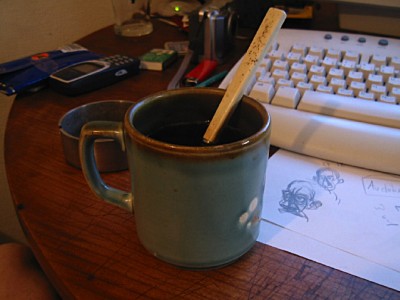 Je bois un café