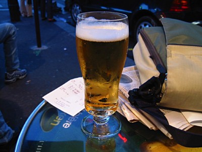 Je bois une bière