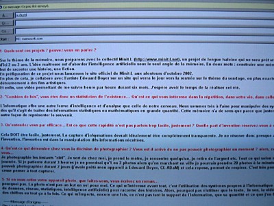 Je continue de répondre à l'interview de Manuscrit.com