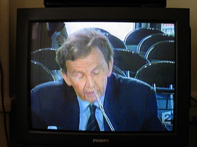 Je regarde une merde à la télévision
