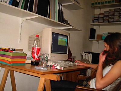 Justine au travail