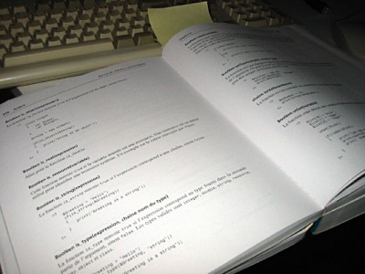 Je m'aide d'un livre de PHP