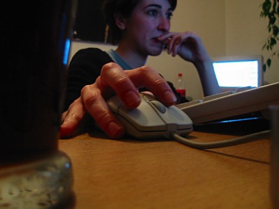Delphine vient travailler