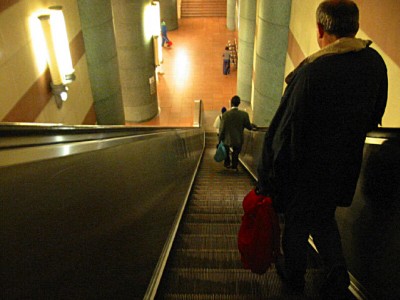Nous prenons le métro