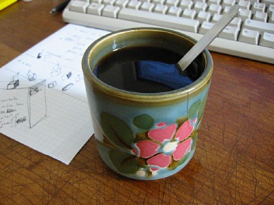 Je bois du café