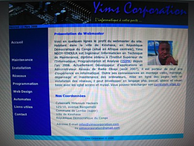 Le site web de Yims