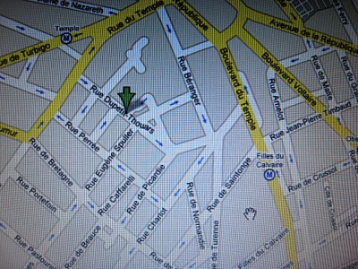 Je repère le lieu de mon rendez-vous avec Isabelle sur googlemaps