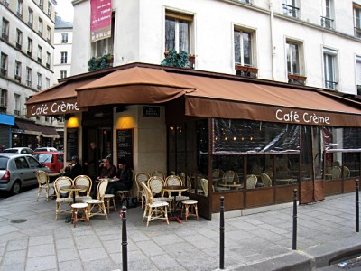 J'arrive au café crème