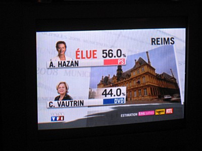 Je regarde les résultats des municipales