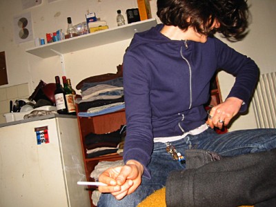 ... et de Sabine. Elle n'aime pas être prise en photo