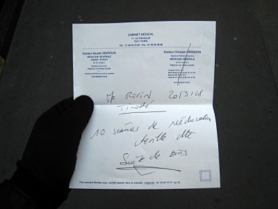 Je me suis fait prescrire des séance de kiné supplémentaires