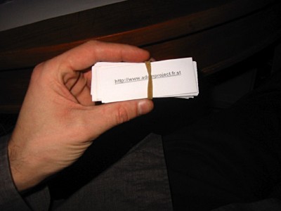 J'imprime des mini-flyers pour promouvoir ADaM