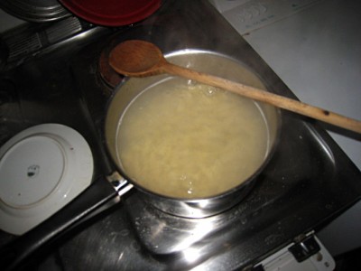 Je me prépare à manger